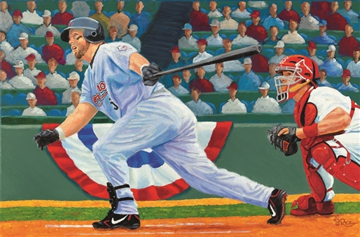 Jeff Bagwell "Immortals: Class of 2017" Large Original 30 x 20  Painting by Dick Perez